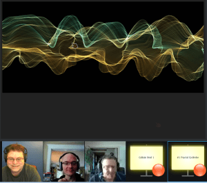 Fractal Cylinder, Artist Dan Gries (middle)